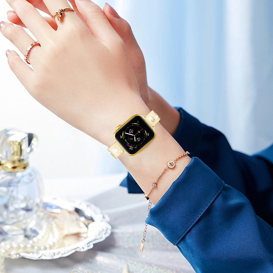 Gold Stainless Steel Watch Bands with Apple Watch(38/40-42/44-46/49mm)