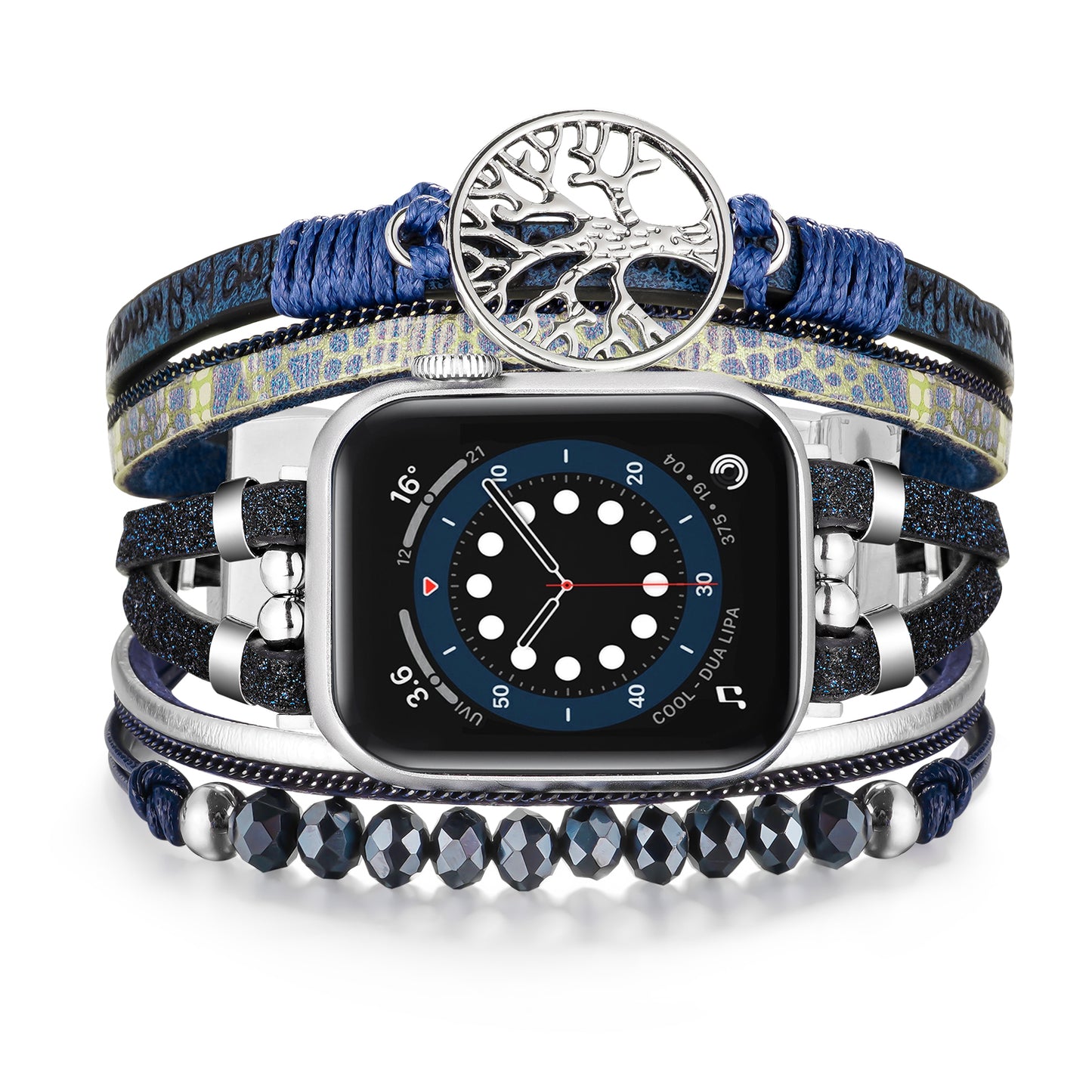 SKIMEMRY Boho Watch Band for Apple Watch Compatible with Apple Watch 38mm 40mm 41mm 42mm 44mm 45mm 46mm, Multilayer Wrap Strap Bracelet for iWatch Series 10 9 8 7 6 5 4 3 2 1 SE