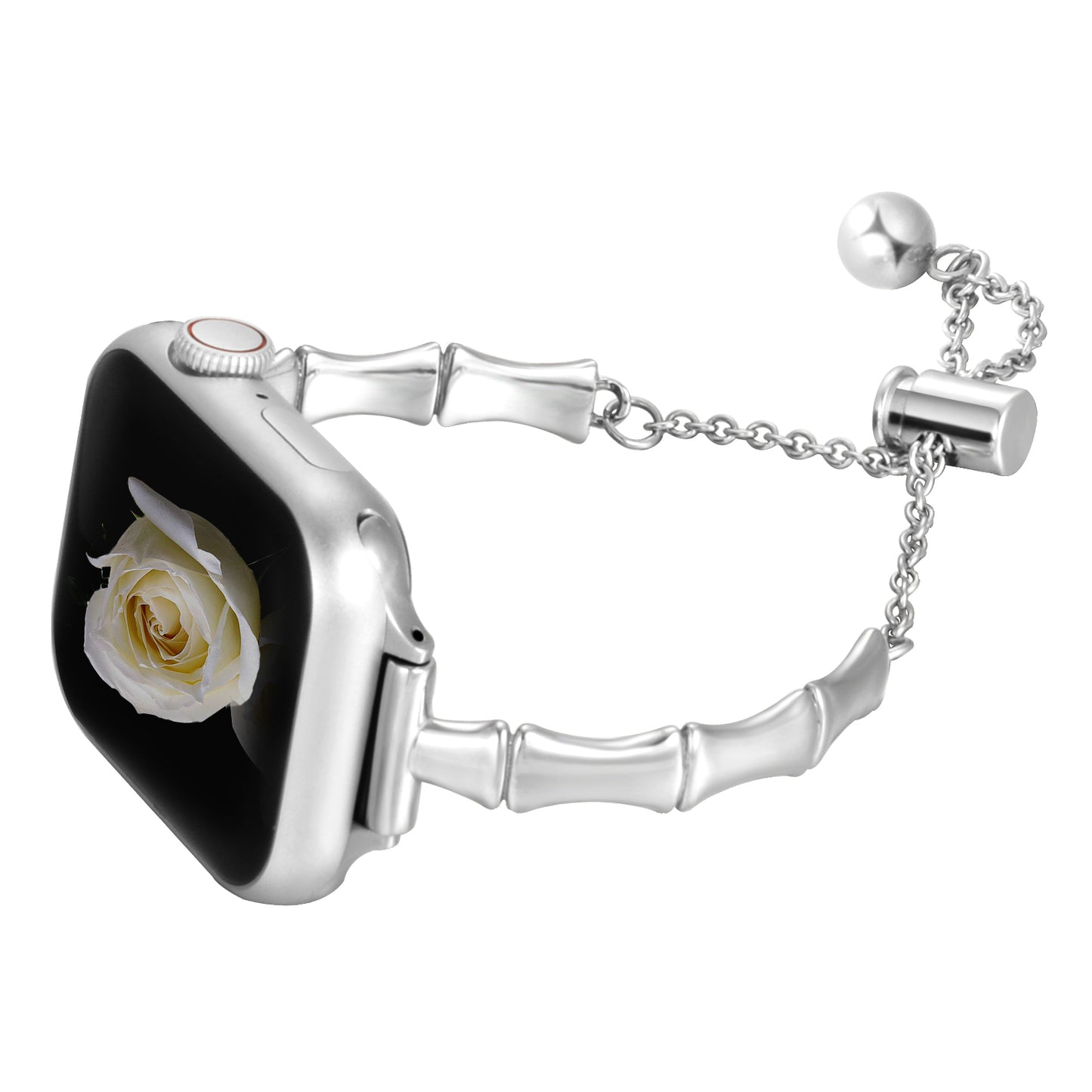 Bamboo Stainless Steel Watch Band Compatible with Apple Watch Band (38/40-42/44-46/49mm)