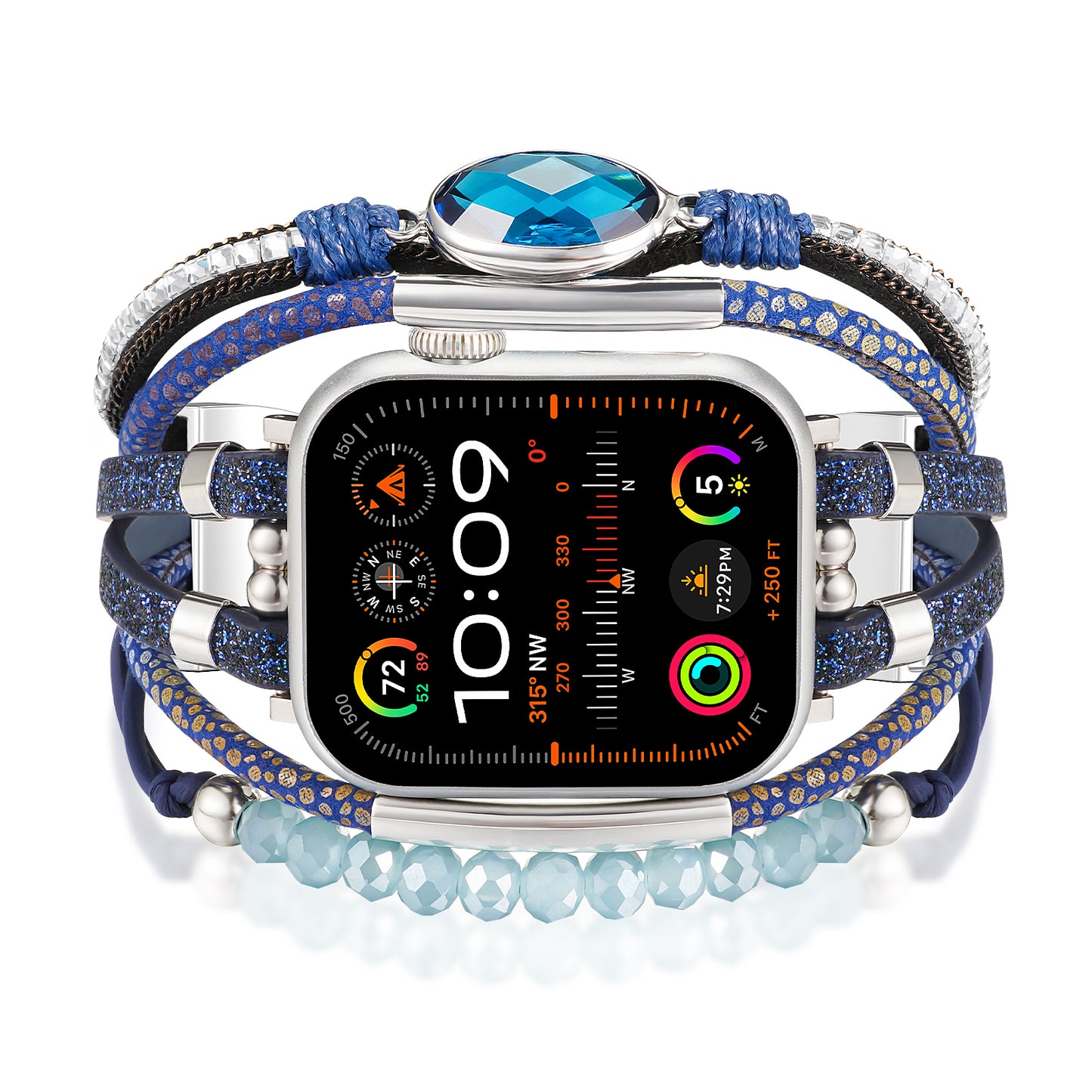 SKIMEMRY Boho Watch Band for Apple Watch Compatible with Apple Watch 38mm 40mm 41mm 42mm 44mm 45mm 46mm, Multilayer Wrap Strap Bracelet for iWatch Series 10 9 8 7 6 5 4 3 2 1 SE