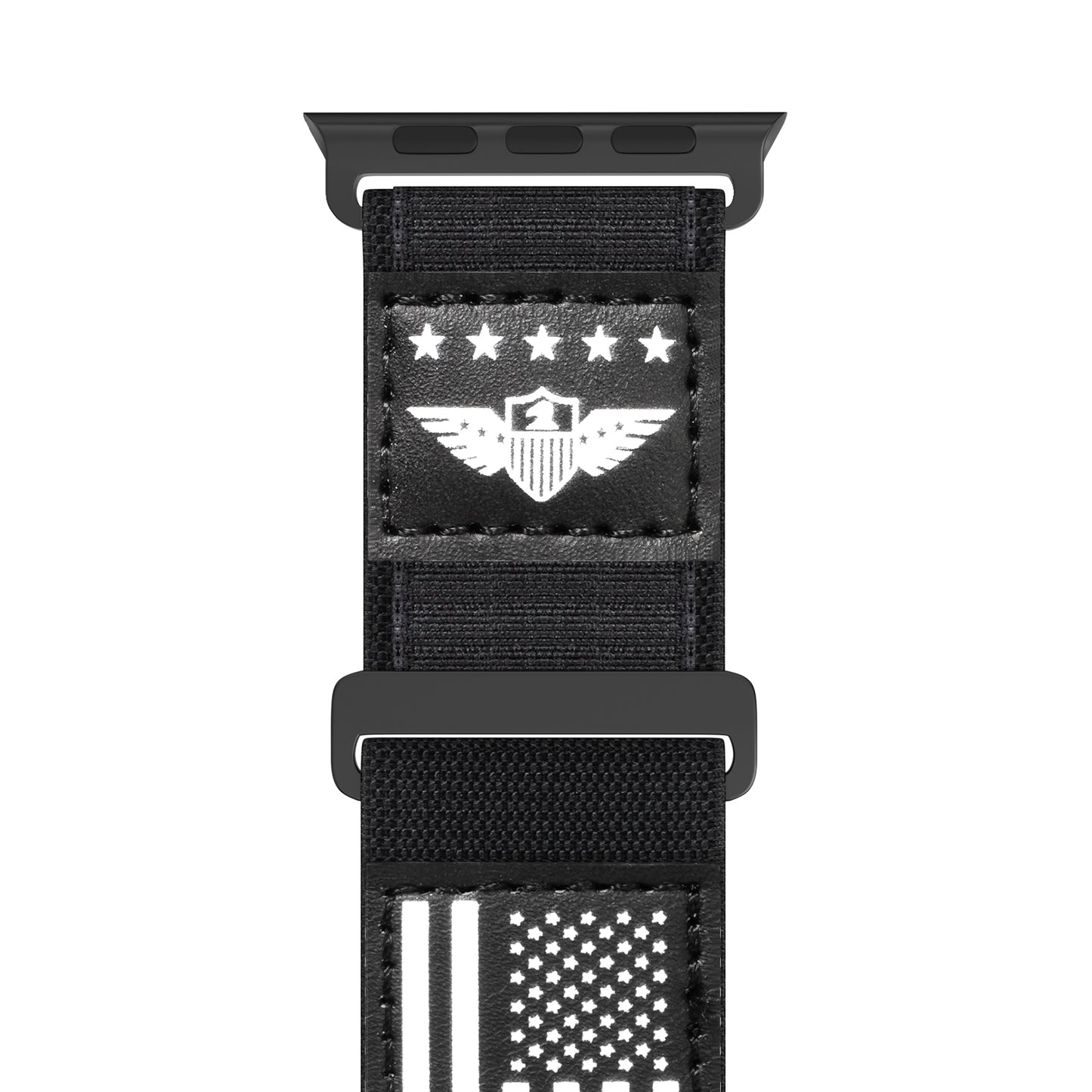 Flag Alpine Loop Nylon Watch Band Compatible with Apple Watch Ultra/Ultra 2 Series 10/9/8/7/6/5/4/3/2/1 SE Breathable Sport Flag iWatch Wristband for Apple Watch 49/46/45/44/42/41/40/38mm