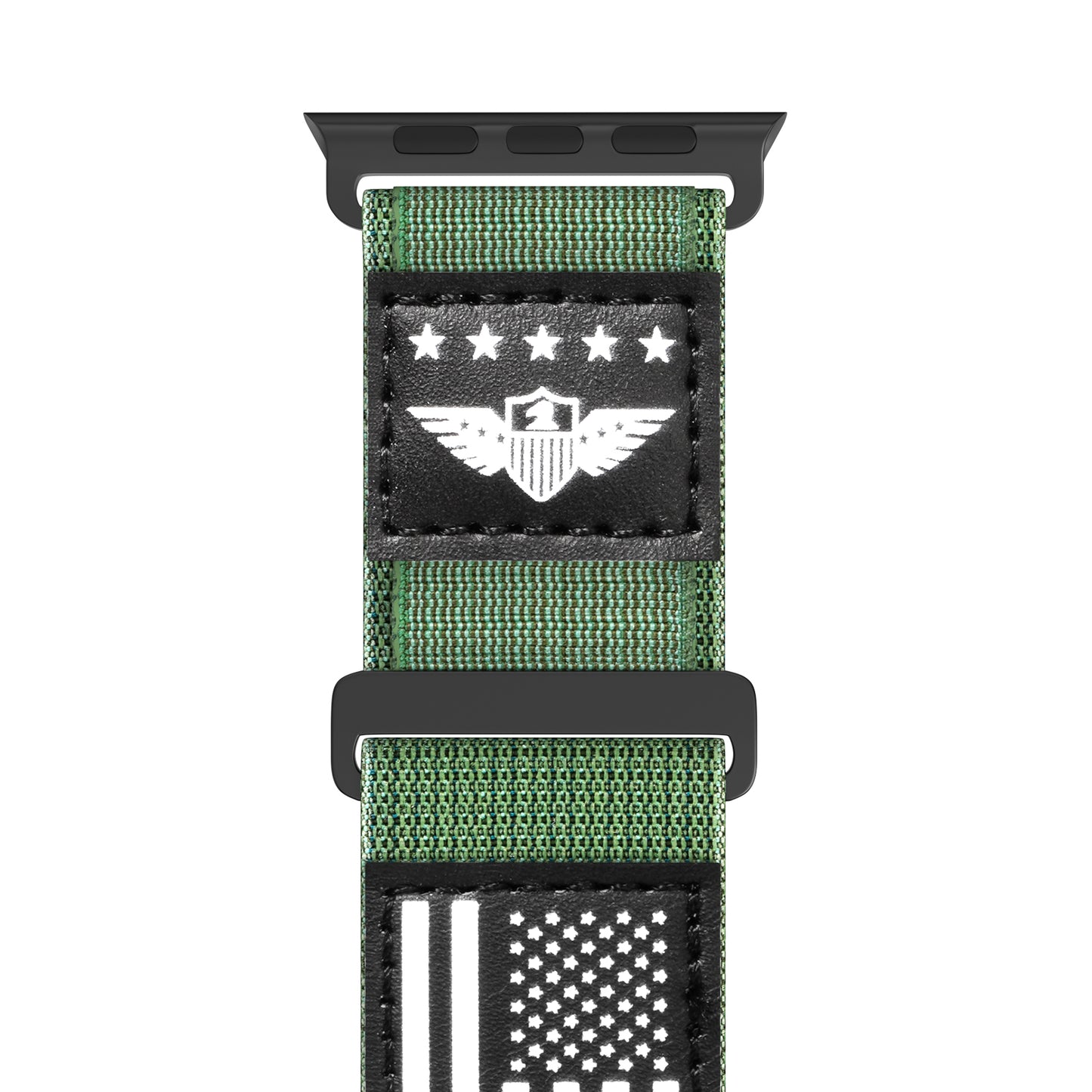 Flag Alpine Loop Nylon Watch Band Compatible with Apple Watch Ultra/Ultra 2 Series 10/9/8/7/6/5/4/3/2/1 SE Breathable Sport Flag iWatch Wristband for Apple Watch 49/46/45/44/42/41/40/38mm