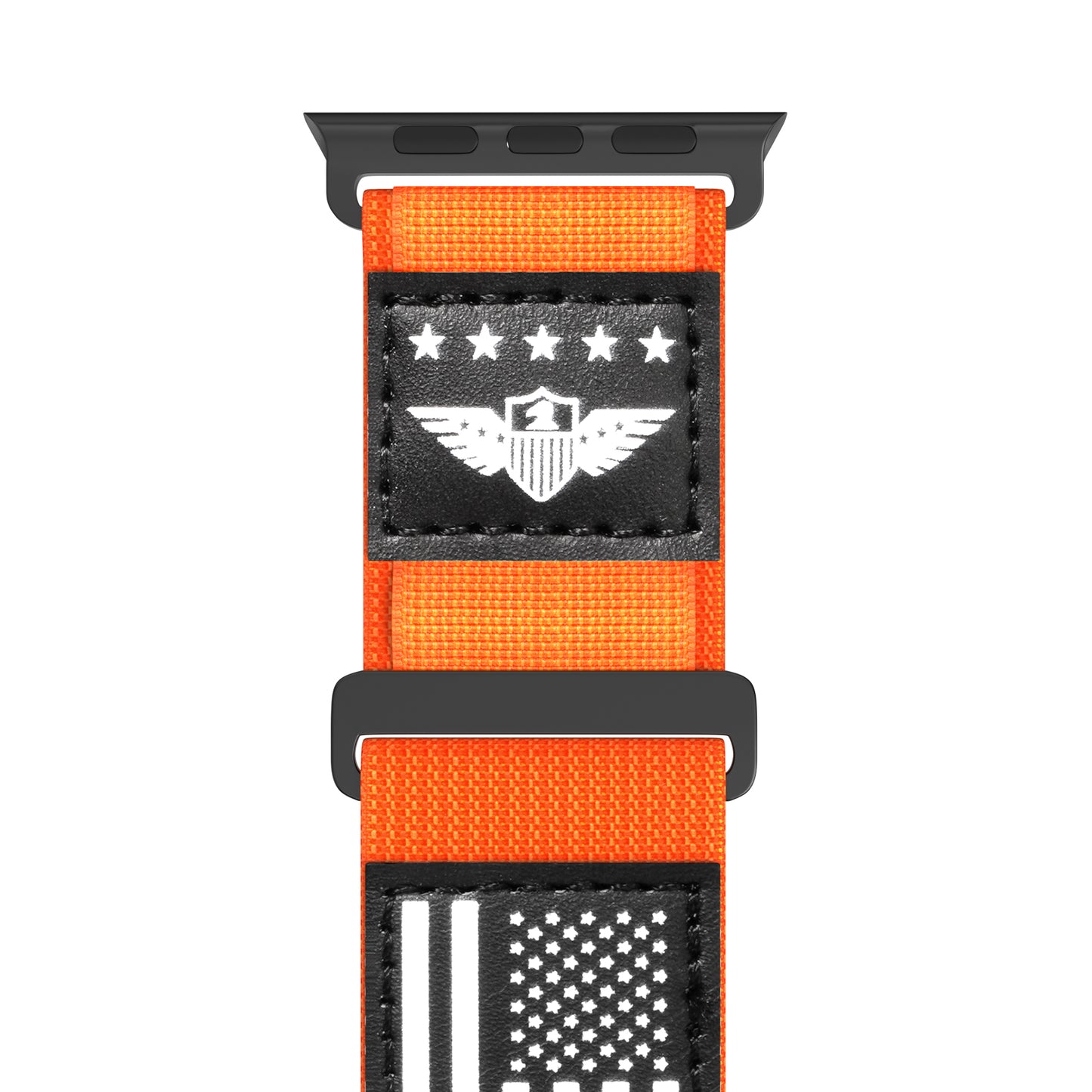 Flag Alpine Loop Nylon Watch Band Compatible with Apple Watch Ultra/Ultra 2 Series 10/9/8/7/6/5/4/3/2/1 SE Breathable Sport Flag iWatch Wristband for Apple Watch 49/46/45/44/42/41/40/38mm