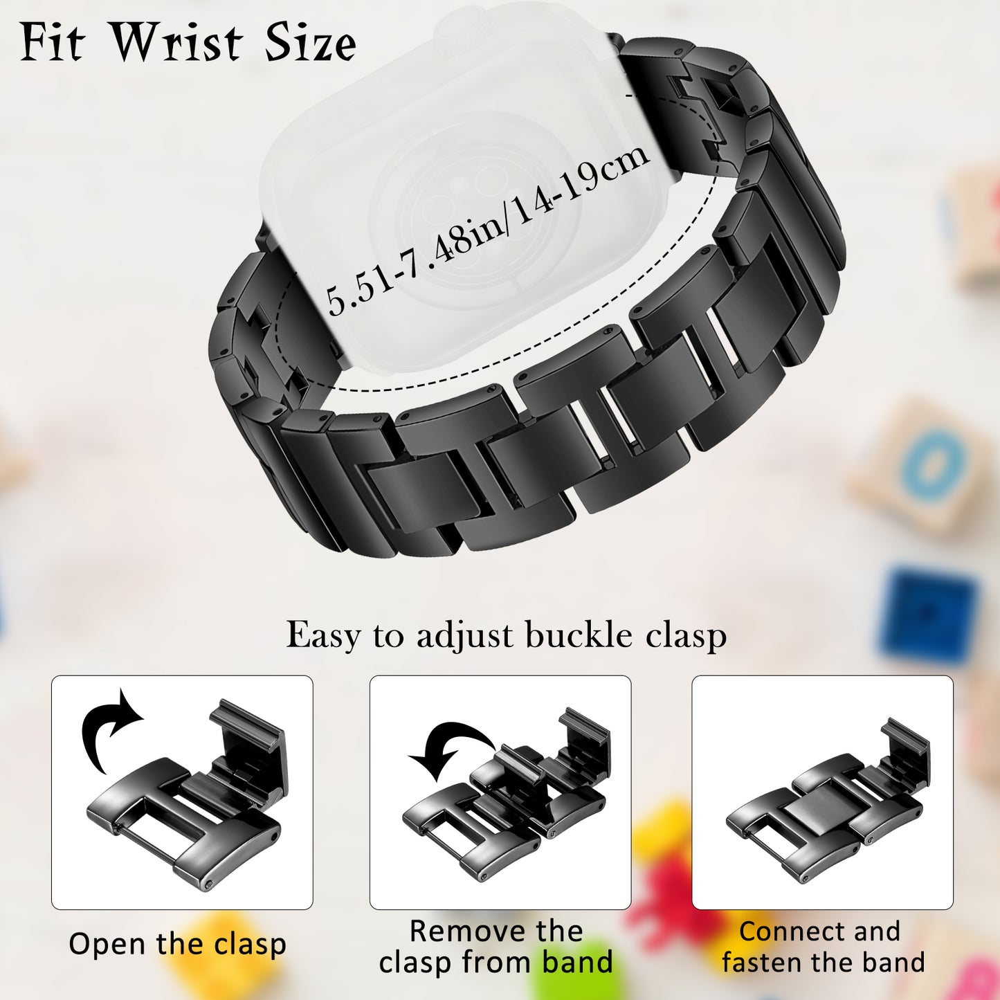 Skimemry Color Stone Watch Bands Compatible with Apple Watch 41mm 38mm 40mm 42mm 44mm 45mm 46mm, Stainless Steel Watch Band Bracelet for Iwatch Band for Series 10 9 8 7 6 5 4 3 2 1