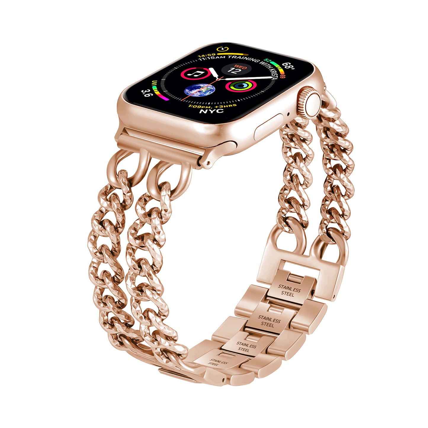 Stainless Steel Watch Band Compatible with Apple Watch Band (38/40-42/44-46/49mm)