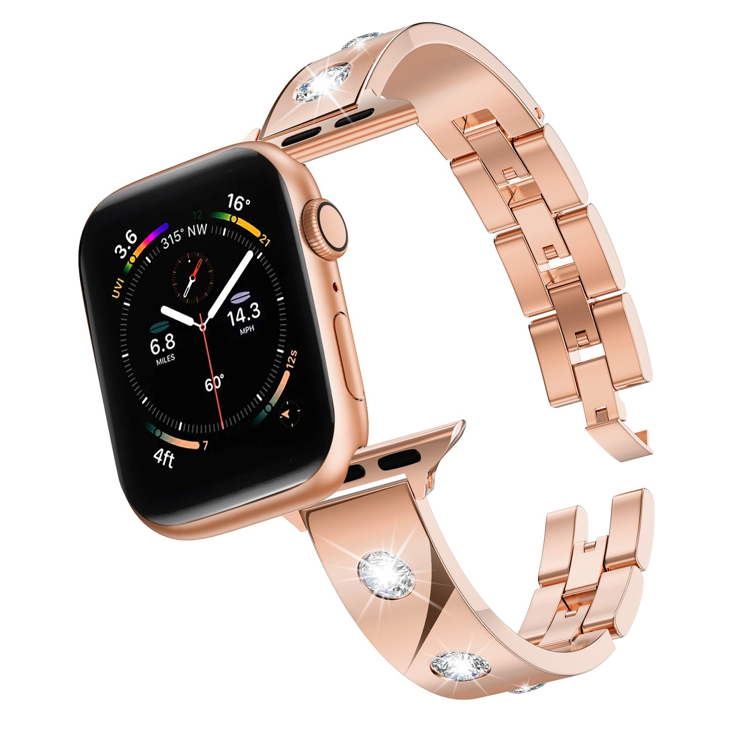 Fancy Dress Diamond Watch Band With Apple Watch  (38/40-42/44-46/49mm)