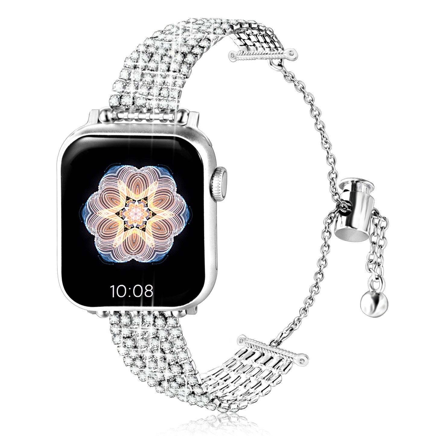Silver Apple Watch Bands for Women Compatible with Apple Watch Series 1-10 (38/40-42/44-46/49mm)