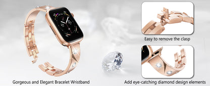 Fancy Dress Diamond Watch Band With Apple Watch  (38/40-42/44-46/49mm)