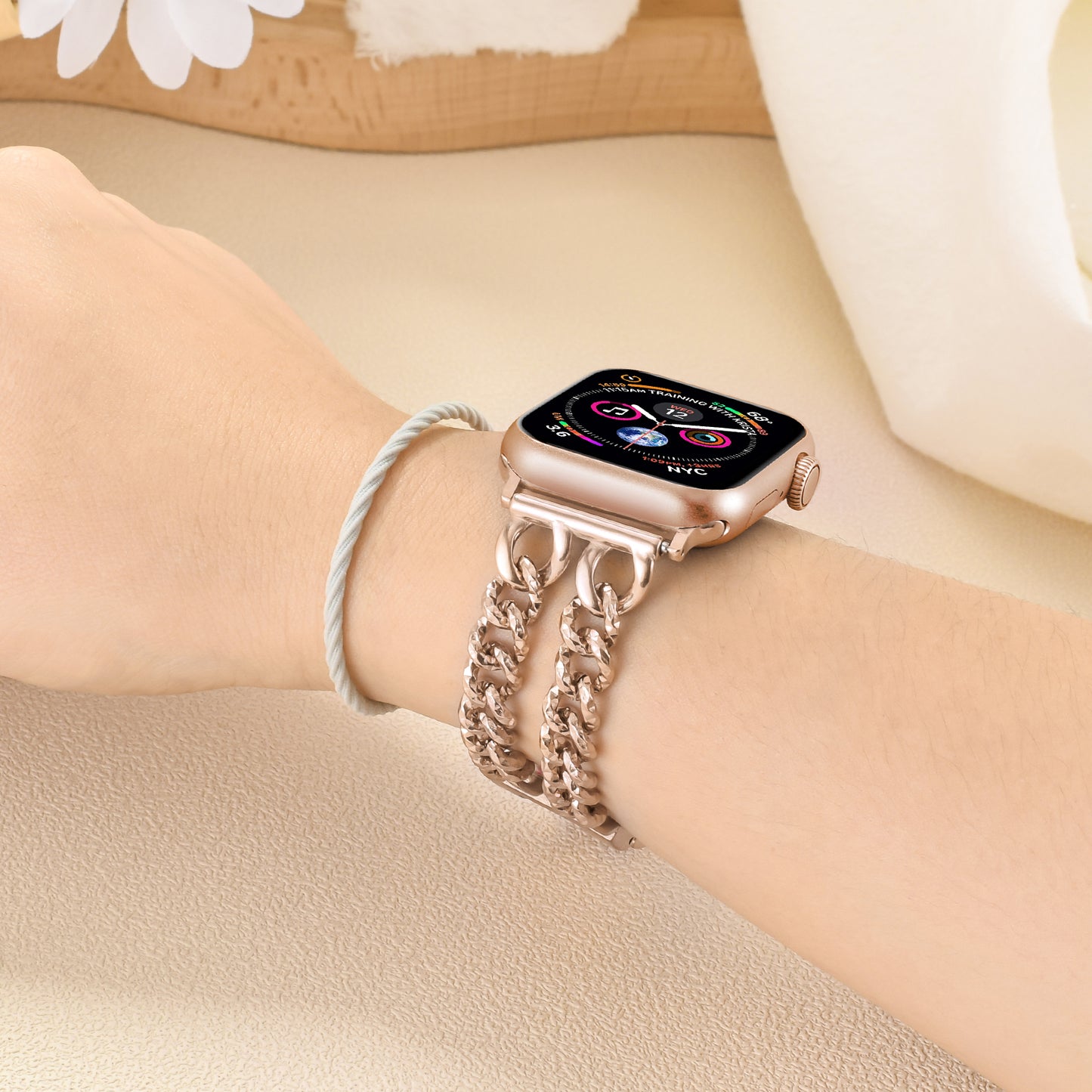 Stainless Steel Watch Band Compatible with Apple Watch Band (38/40-42/44-46/49mm)