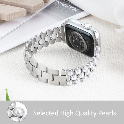 Pearl Watch Band Compatible with Apple Watch Series 1-10 (38/40-42/44-46/49mm)