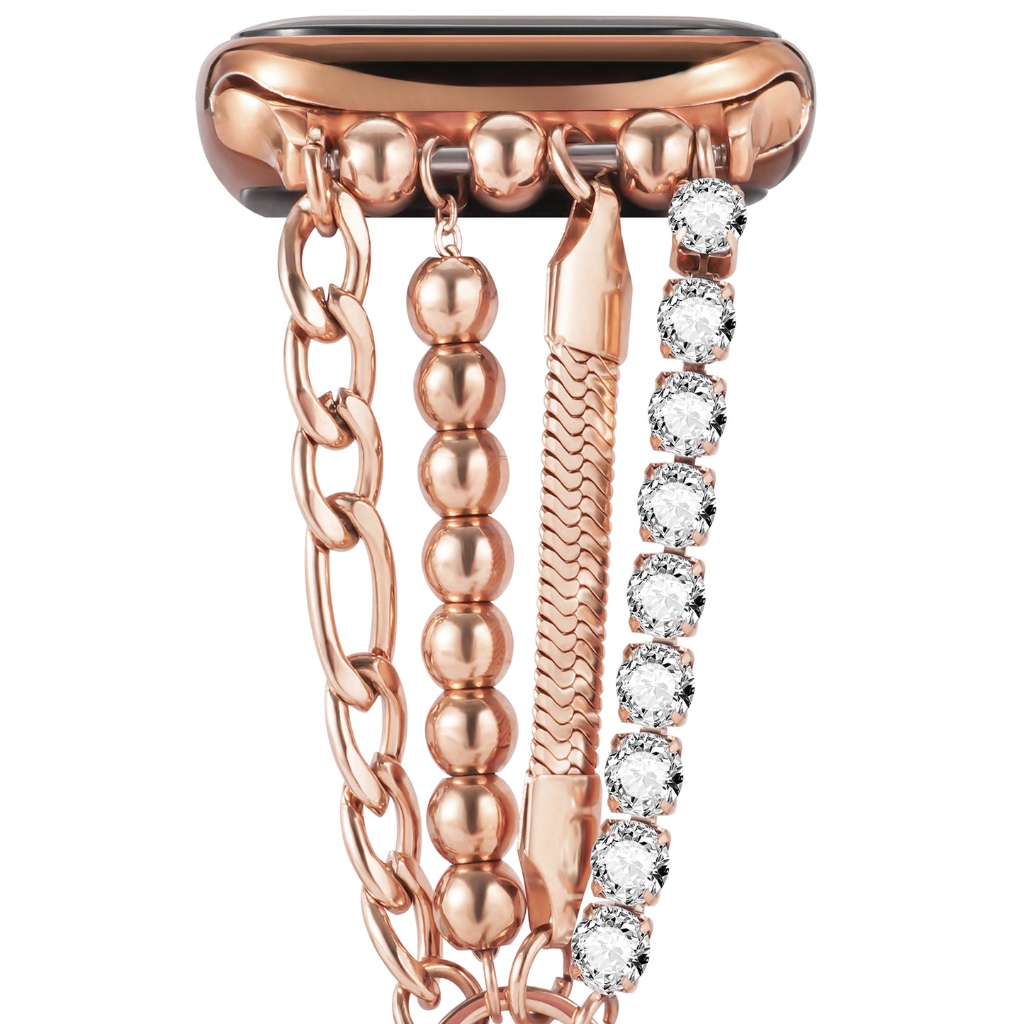 Skimemry Women’s Slim Gold Stainless Steel Chain Band Compatible with Apple Watch Series 1–10/SE (38/40-42/44-46mm)