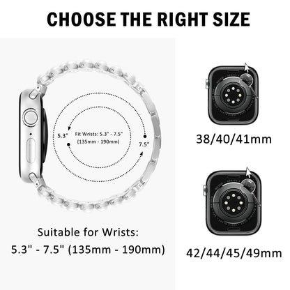 Pearl Watch Band Compatible with Apple Watch Series 1-10 (38/40-42/44-46/49mm)