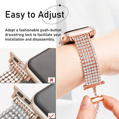 Silver Apple Watch Bands for Women Compatible with Apple Watch Series 1-10 (38/40-42/44-46/49mm)