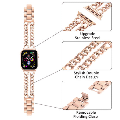 Stainless Steel Watch Band Compatible with Apple Watch Band (38/40-42/44-46/49mm)