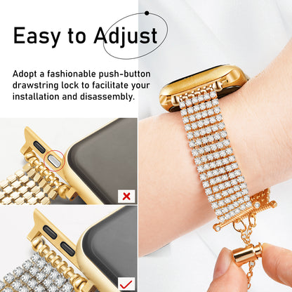 Silver Apple Watch Bands for Women Compatible with Apple Watch Series 1-10 (38/40-42/44-46/49mm)