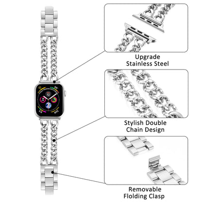 Stainless Steel Watch Band Compatible with Apple Watch Band (38/40-42/44-46/49mm)
