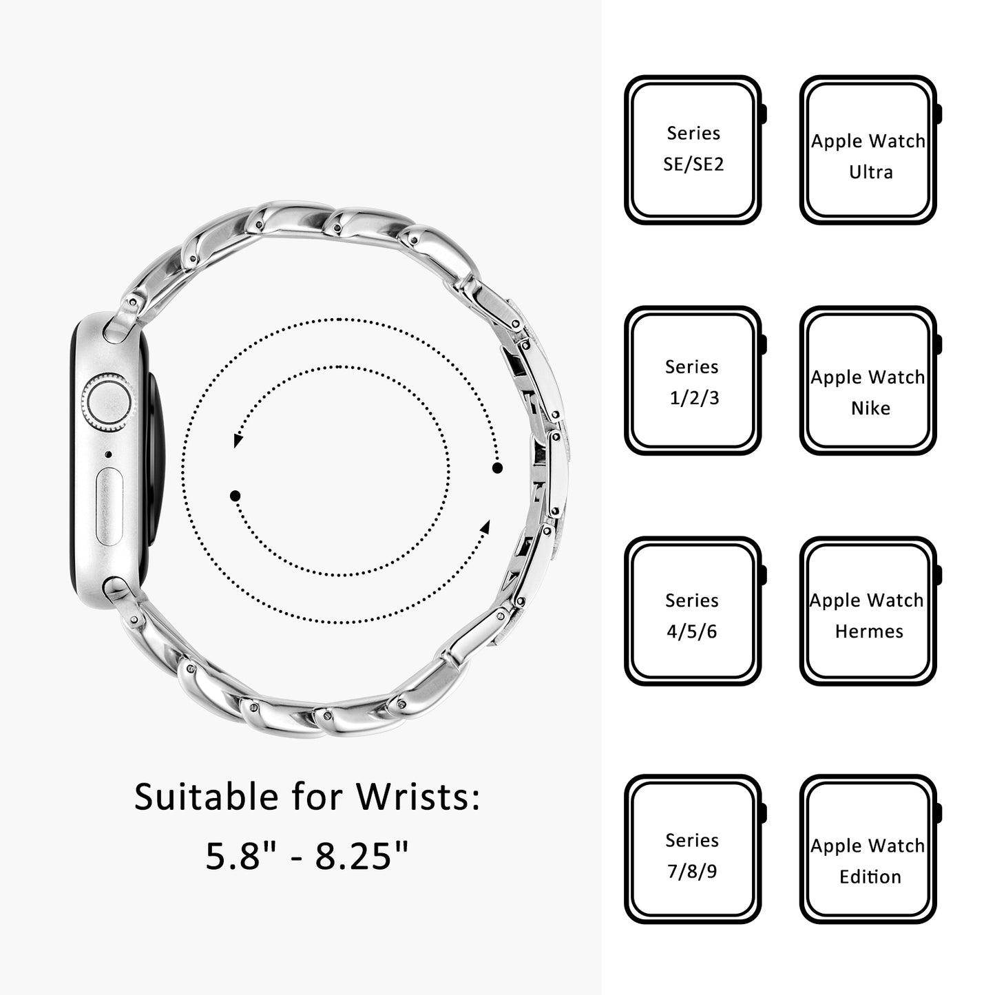 Stylish Watch Band Compatible with Apple Watch Band(38/40-42/44-46/49mm)