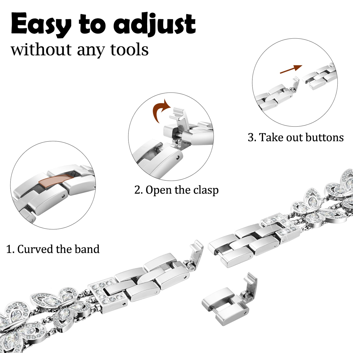 Butterfly Watch Band Compatible with Apple Watch Series 1-10 (38/40-42/44-46/49mm)