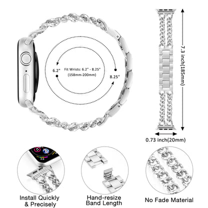Stainless Steel Watch Band Compatible with Apple Watch Band (38/40-42/44-46/49mm)