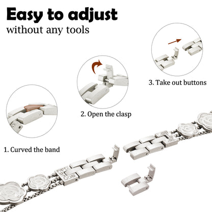 Flower Watch Band Compatible with Apple Watch Series 1-10 (38/40-42/44-46/49mm)