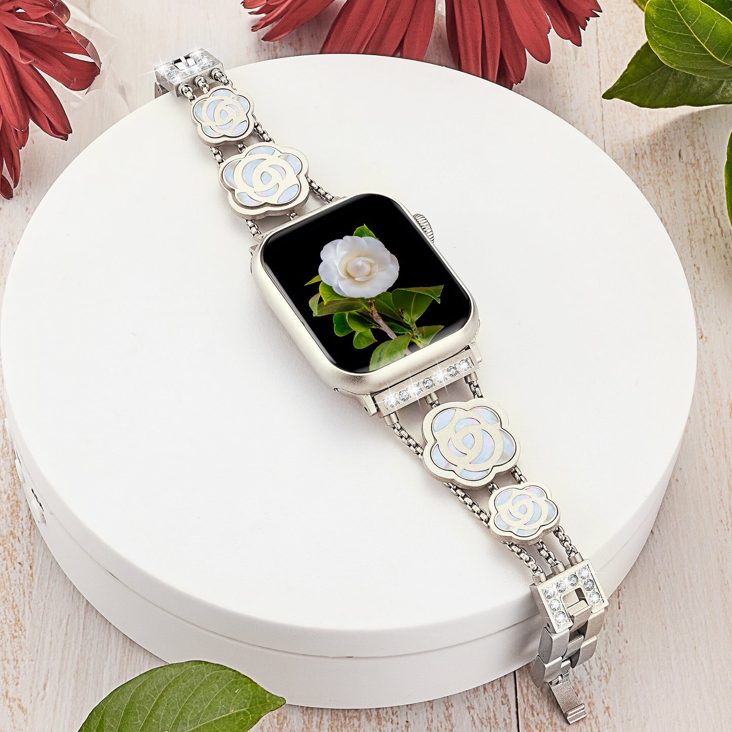 Flower Watch Band Compatible with Apple Watch Series 1-10 (38/40-42/44-46/49mm)