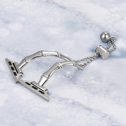 Bamboo Stainless Steel Watch Band Compatible with Apple Watch Band (38/40-42/44-46/49mm)