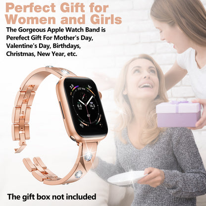Fancy Dress Diamond Watch Band With Apple Watch  (38/40-42/44-46/49mm)