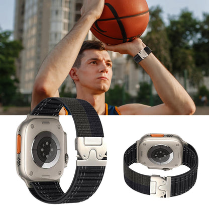 Nylon Woven Watch Band for Men Compatible with Apple Watch Ultra/Ultra 2 Band 49mm 46mm 45mm 44mm 42mm 41mm 40mm 38mm Men Women, Parachute Buckle Fabric Adjustable Sport Solo Loop Watch Strap for iWatch Bands Series 10/9/8/7/6/5/4/3/2/1/SE