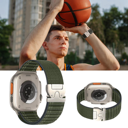 Nylon Woven Watch Band for Men Compatible with Apple Watch Ultra/Ultra 2 Band 49mm 46mm 45mm 44mm 42mm 41mm 40mm 38mm Men Women, Parachute Buckle Fabric Adjustable Sport Solo Loop Watch Strap for iWatch Bands Series 10/9/8/7/6/5/4/3/2/1/SE