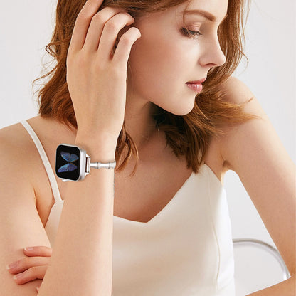 Bamboo Stainless Steel Watch Band Compatible with Apple Watch Band (38/40-42/44-46/49mm)