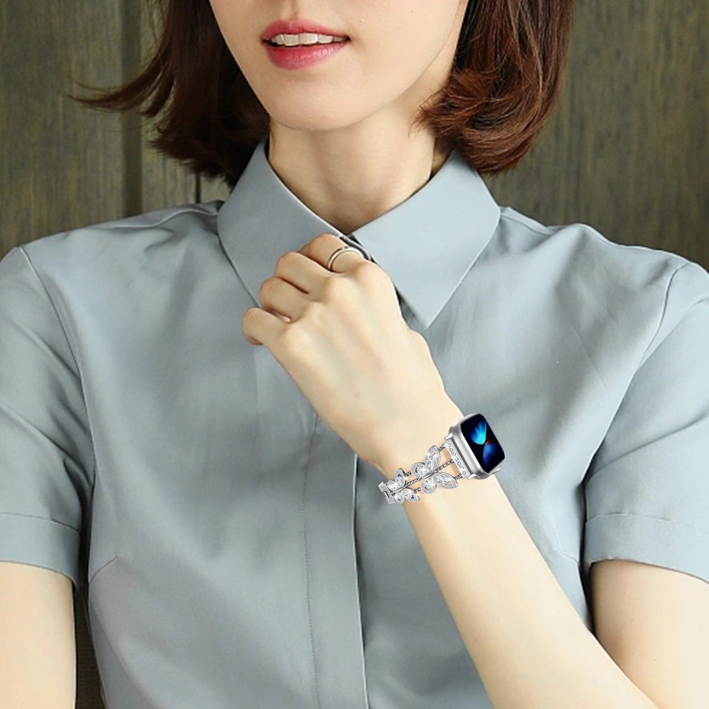 Butterfly Watch Band Compatible with Apple Watch Series 1-10 (38/40-42/44-46/49mm)