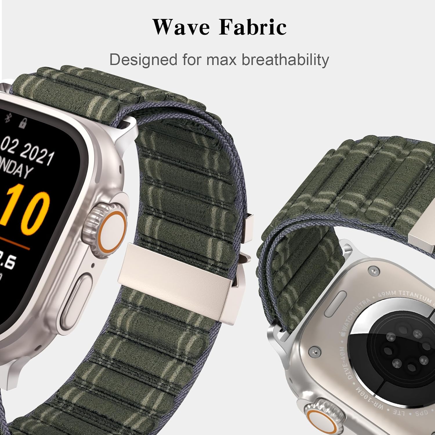 Nylon Woven Watch Band for Men Compatible with Apple Watch Ultra/Ultra 2 Band 49mm 46mm 45mm 44mm 42mm 41mm 40mm 38mm Men Women, Parachute Buckle Fabric Adjustable Sport Solo Loop Watch Strap for iWatch Bands Series 10/9/8/7/6/5/4/3/2/1/SE