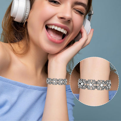 Bling Watch Band Compatible with Apple Watch 38mm 40mm 41mm 42mm 44mm 45mm 46mm for iWatch SE Series 10 9 8 7 6 5 4 3 2 1 Ultra, Rhinestone Apple Watch Band Diamond Dressy Bracelet Women