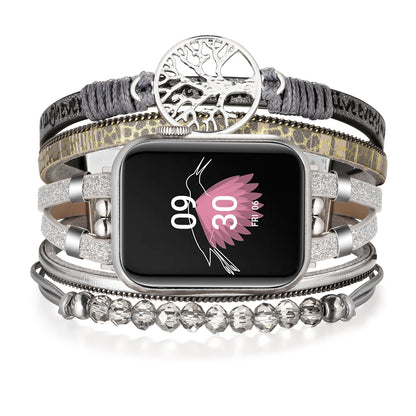 Skimemry Boho Multilayer Wrap Strap Apple Watch Bands for iWatch Series 1-10/SE (38/40-42/44-46/49mm)