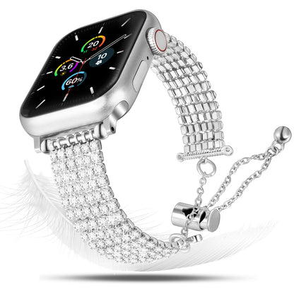 Silver Apple Watch Bands for Women Compatible with Apple Watch Series 1-10 (38/40-42/44-46/49mm)