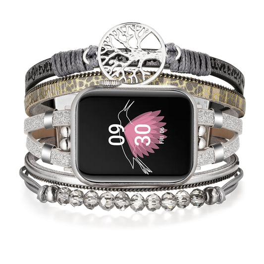 Skimemry Boho Multilayer Wrap Strap Apple Watch Bands for iWatch Series 1-10/SE (38/40-42/44-46/49mm)