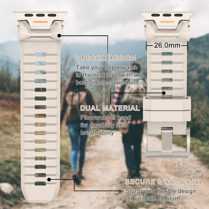 Sport Rugged Straps Compatible with Apple Watch Series 1-9 SE Ultra 2 (38/40-42/44-46/49mm)