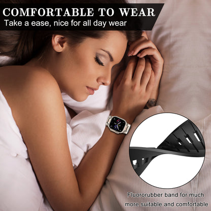 Sport Rugged Straps Compatible with Apple Watch Series 1-9 SE Ultra 2 (38/40-42/44-46/49mm)