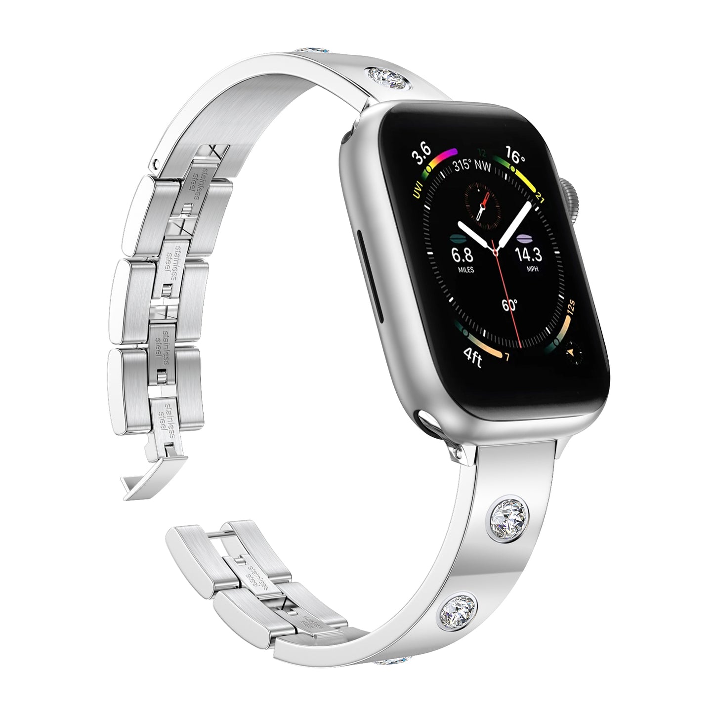 Fancy Dress Diamond Watch Band With Apple Watch  (38/40-42/44-46/49mm)