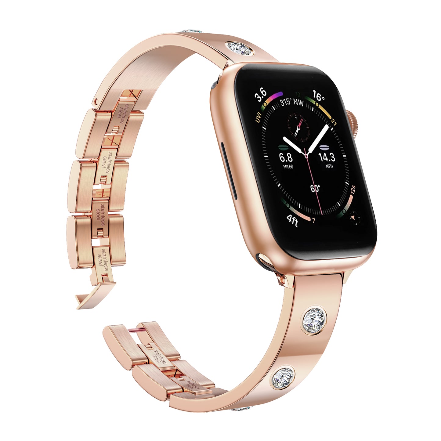 Fancy Dress Diamond Watch Band With Apple Watch  (38/40-42/44-46/49mm)