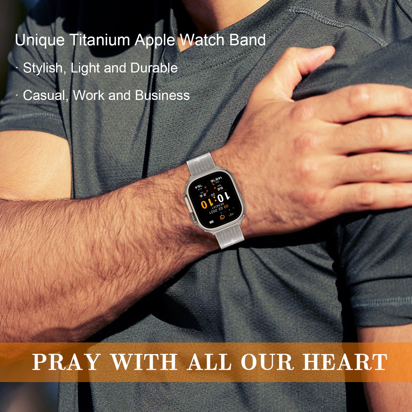 Titanium Watch Band Compatible With Apple Watch Series 1-10 Ultra (42-44-45-46-49mmmm)