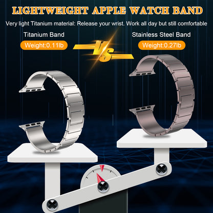 Titanium Watch Band Compatible With Apple Watch Series 1-10 Ultra (42-44-45-46-49mmmm)