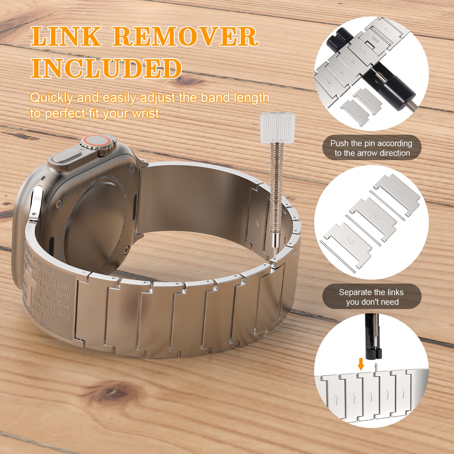 Titanium Watch Band Compatible With Apple Watch Series 1-10 Ultra (42-44-45-46-49mmmm)