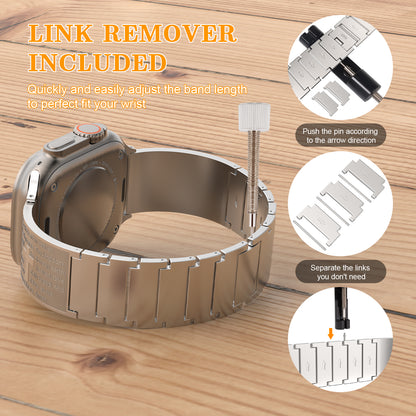 Titanium Watch Band Compatible With Apple Watch Series 1-10 Ultra (42-44-45-46-49mmmm)