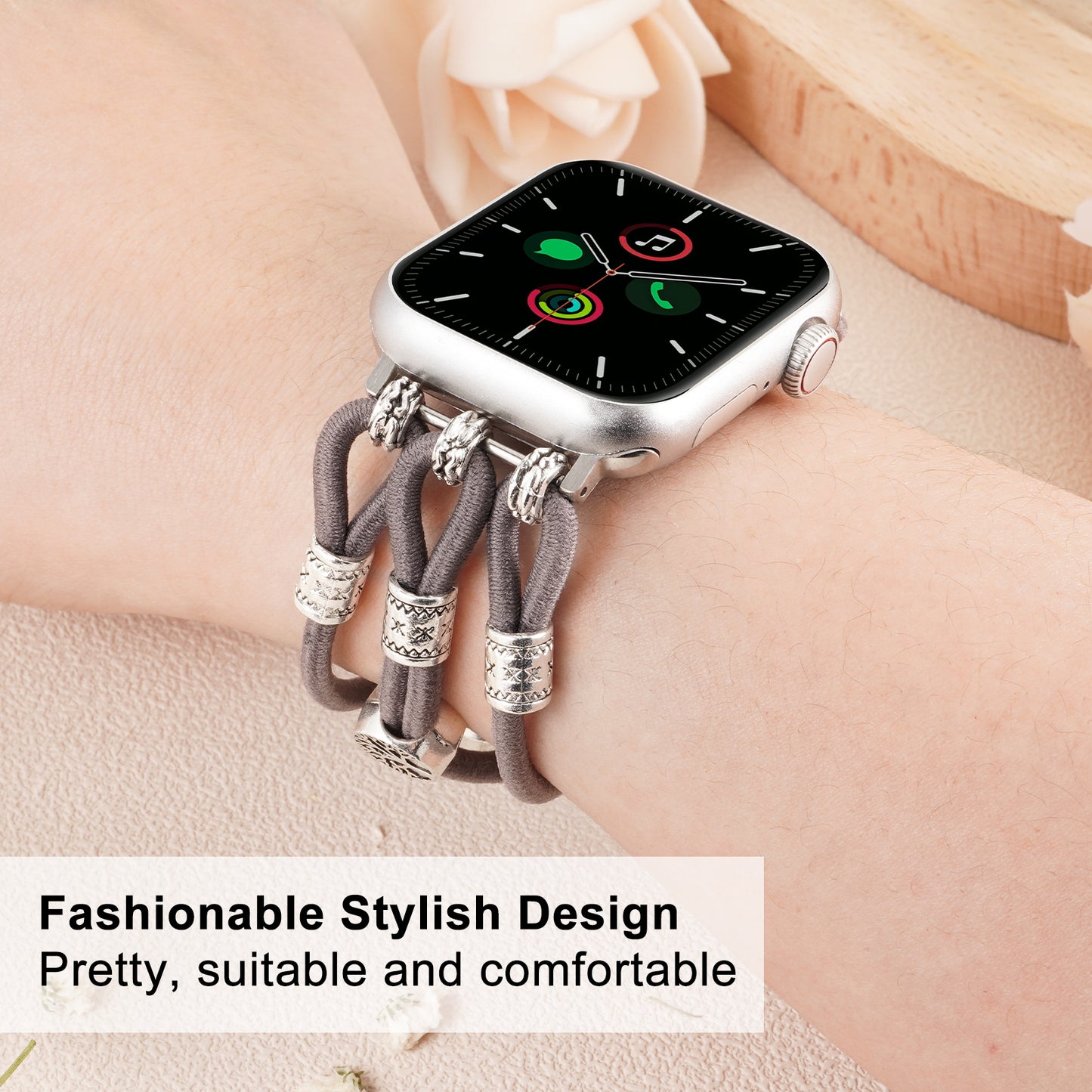 Stretchy Watch Band Compatible with Apple Watch Series 1-10 (38/40-42/44-46/49mm)