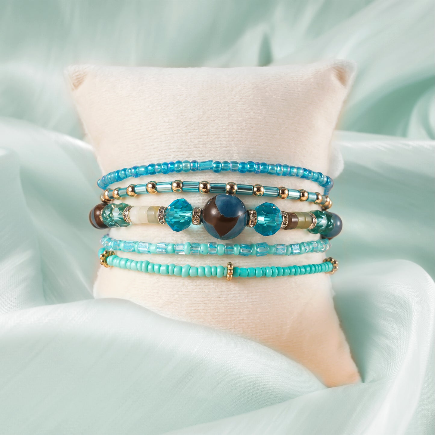 Beaded Stone Watch Band for Women Compatible with Apple Watch 38mm 40mm 41mm 42mm 44mm 45mm 46mm 49mm Dressy Cute Watch Strap for Apple Watch Ultra 2/Ultra Series 10/9/8/7/6/5/4/3/2/1 SE