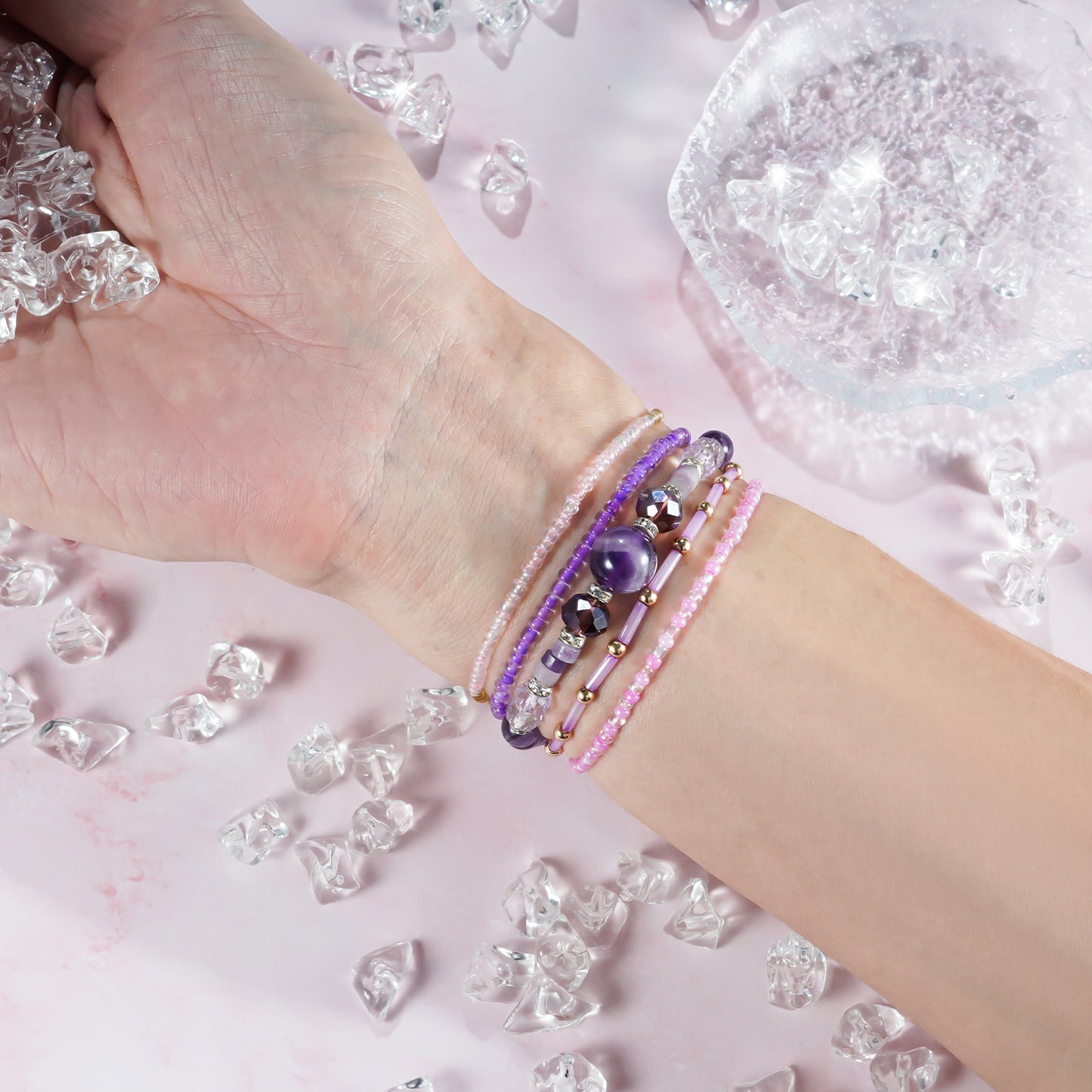 Beaded Stone Watch Band for Women Compatible with Apple Watch 38mm 40mm 41mm 42mm 44mm 45mm 46mm 49mm Dressy Cute Watch Strap for Apple Watch Ultra 2/Ultra Series 10/9/8/7/6/5/4/3/2/1 SE