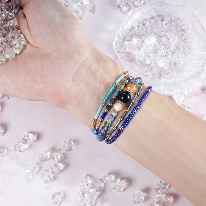 Beaded Stone Apple Watch Band - Women’s Dressy Strap for iWatch Series 1-10/Ultra/Ultra 2/ SE (38/40-46/49mm)