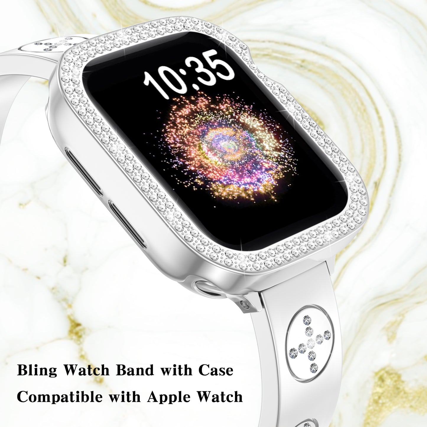 Watch Band and Case Compatible With Apple Watch Series 1-10 (38/40-42/44-46/49mm)