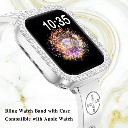 Watch Band and Case Compatible With Apple Watch Series 1-10 (38/40-42/44-46/49mm)